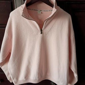 Tommy Bahama Women's Pink Aruba Long-Sleeve Quarter-Zip Jacket Medium